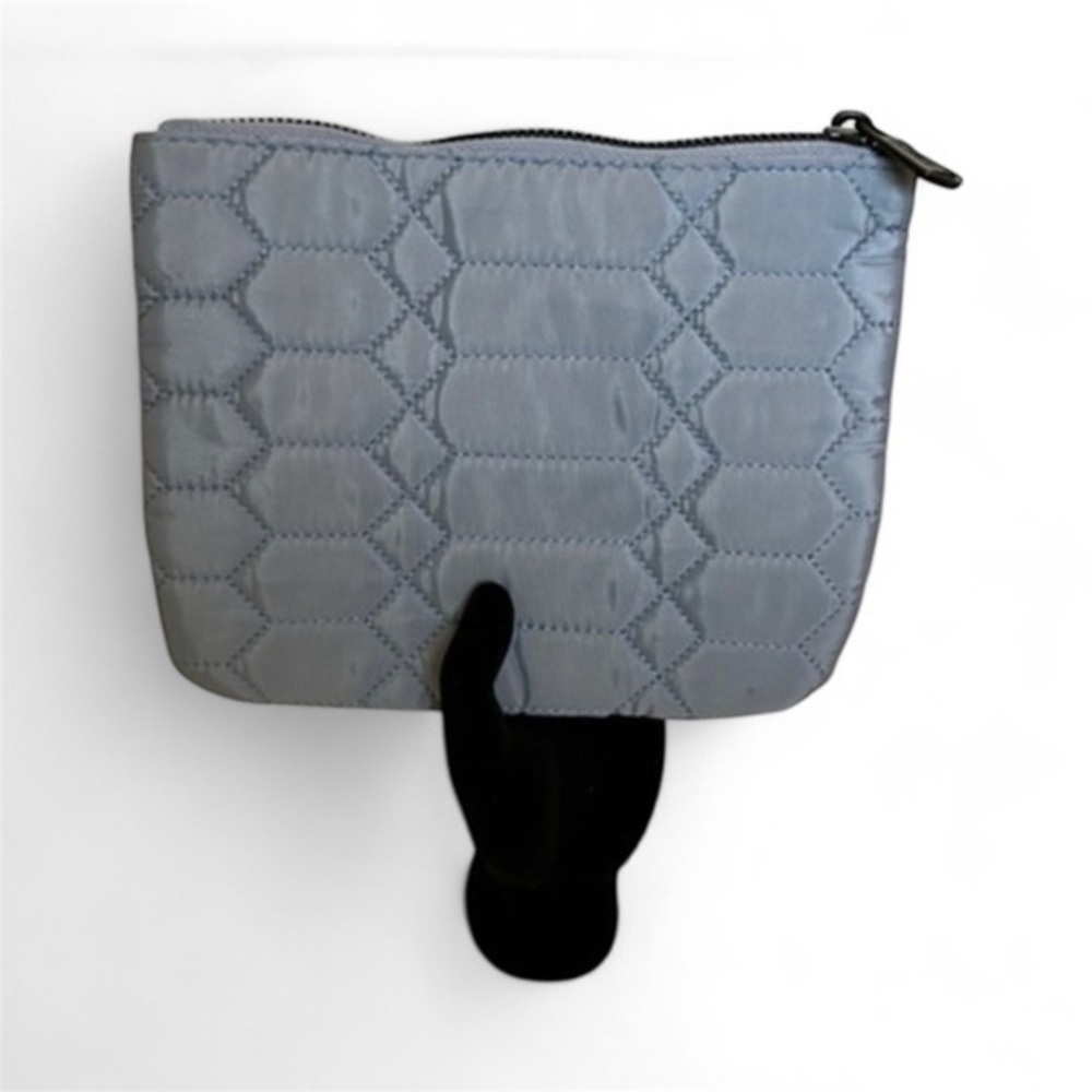 Aimee Kestenberg Clutch Pouch baby Blue Nylon Quilted Zip Bag